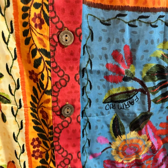 Anthropologie Farm Rio scarf print shirt dress size xxs - Picture 6 of 9